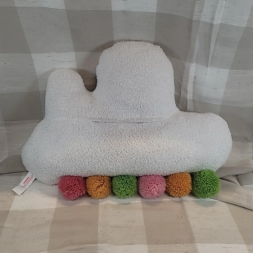 Cloud Pillow w/ Scented Satchel & Rainbow Pompoms CUTE! 21